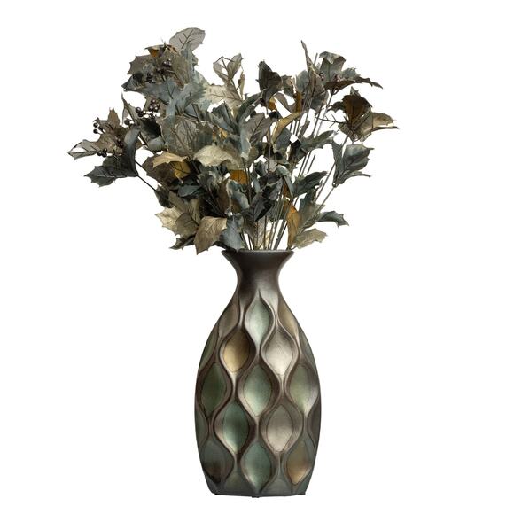 Z Gallerie Other - Handmade Ceramic Artisan Z Gallerie Sequence Table Top Vase Hand Painted - EUC